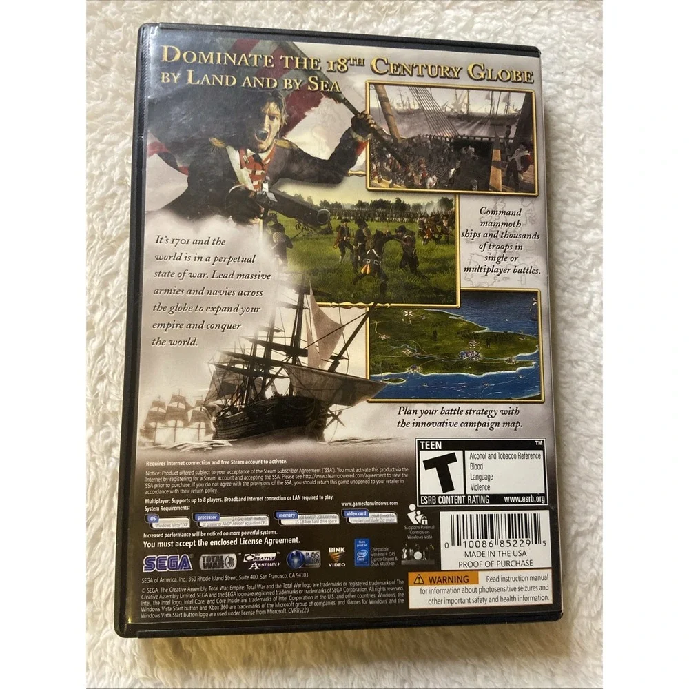Empire Total War PC CD ROM DVD 2- Disc Set Complete CIB‎ Map Included